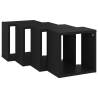 Wall Cube Shelves 4 pcs Black - Stylish Storage Solution