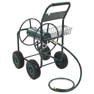 Garden Hose Trolley with 12" Hose Connector - 75m Steel