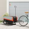 Bike Trailer Black and Orange 45 kg Iron Colour orange Size 126 x 63 x 51 cm 