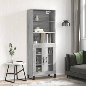 Highboard Grey Sonoma - Stylish Storage Solution | HipoMarket