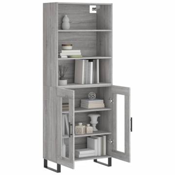 Highboard Grey Sonoma - Stylish Storage Solution | HipoMarket