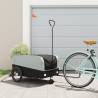 Bike Trailer Black and Grey 45 kg Iron Colour grey Size 126 x 63 x 51 cm 