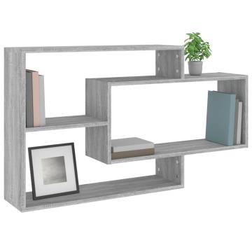 Wall Shelf Grey Sonoma - Engineered Wood | HipoMarket UK