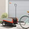 Bike Trailer Black and Orange 45 kg Iron Colour orange Size 138 x 69 x 58 cm 