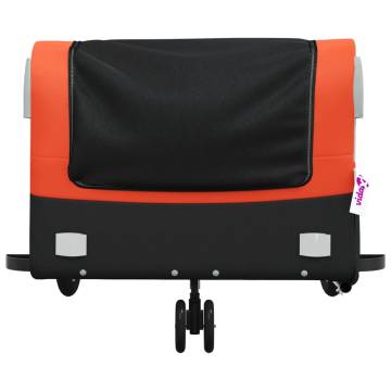 Bike Trailer Black & Orange - 45 kg Iron Cargo Trailer