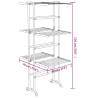 3-Tier Laundry Drying Rack with Wheels - Silver