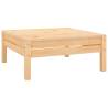 Garden Footstool Solid Pinewood Colour natural Model footrest Number of 1 