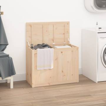 Laundry Box 88.5x44x66 cm - Solid Wood Pine Storage Solution