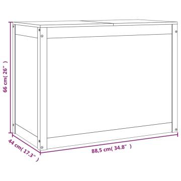 Laundry Box 88.5x44x66 cm - Solid Wood Pine Storage Solution