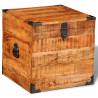 Handmade Storage Chest - Cubic Rough Mango Wood