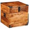 Handmade Storage Chest - Cubic Rough Mango Wood