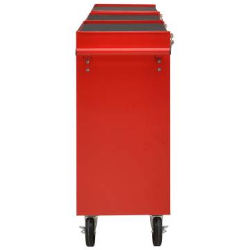 Tool Trolley with 21 Drawers - Durable Steel Red | Hipo Market