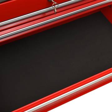 Tool Trolley with 21 Drawers - Durable Steel Red | Hipo Market