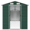 Garden Shed Green 191x725 cm | Galvanised Steel Storage