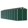 Garden Shed Green 191x725 cm | Galvanised Steel Storage