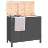 Laundry Box Grey - Solid Wood Pine | Stylish Storage Solution