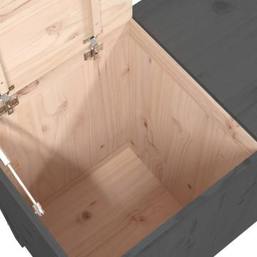 Laundry Box Grey - Solid Wood Pine | Stylish Storage Solution