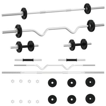 30 kg Cast Iron Barbell and Dumbbell Set for Versatile Workouts