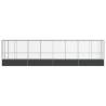 Aviary with Extension Silver - 834.5x107x212 cm Steel