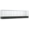 Aviary with Extension Silver - 834.5x107x212 cm Steel