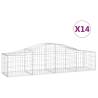 Arched Gabion Baskets - 14 pcs Galvanised Iron - 200x50x4060 cm