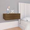 Floating Nightstands 2 pcs Brown Oak 40x30x15cm Engineered Wood Colour brown oak Quantity in Package 2 