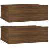 Floating Nightstands 2 pcs Brown Oak | Space-Saving Design