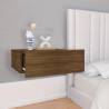 Floating Nightstands 2 pcs Brown Oak | Space-Saving Design