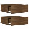 Floating Nightstands 2 pcs Brown Oak | Space-Saving Design