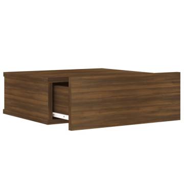 Floating Nightstands 2 pcs Brown Oak | Space-Saving Design