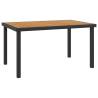 Garden Table Brown 140x90x74 cm Aluminium and WPC Colour brown Quantity in Package 1 