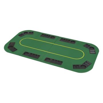 8-Player Folding Poker Tabletop - Rectangular Green