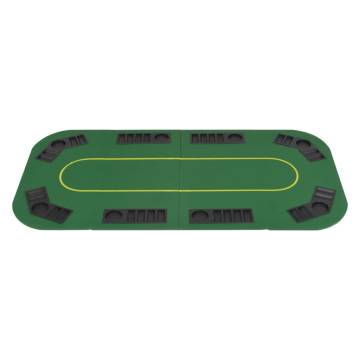 8-Player Folding Poker Tabletop - Rectangular Green