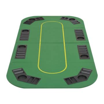 8-Player Folding Poker Tabletop - Rectangular Green