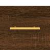 Stylish Highboard in Brown Oak - 69.5x34x180 cm