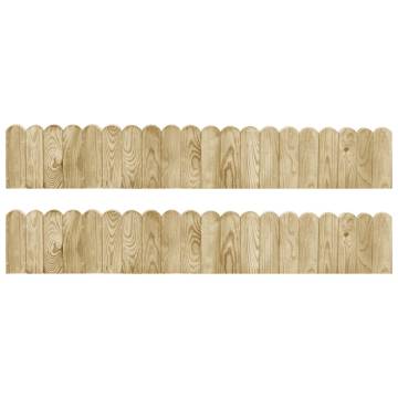 Border Rolls 2 pcs 120 cm - Durable Pinewood Garden Edging