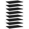 Bookshelf Boards 8 pcs Black 60x40x1.5 cm Engineered Wood Colour black Size 60 x 40 x 1.5 cm Quantity in Package 8 