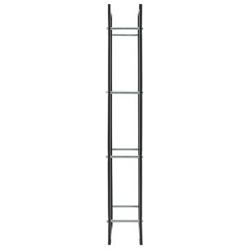 Firewood Rack Black 50x20x150 cm Steel - Durable & Stylish