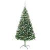 Artificial Pre-lit Christmas Tree with Ball Set 210cm 910 Branches Colour green and rose Size 210 x 105 cm Quantity in Package 1 Number of Branch Tips 