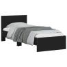 Stylish Black Bed Frame with LED Lights - 90x200 cm