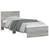 Bed Frame with Headboard & LED Lights - Grey Sonoma 90x200 cm