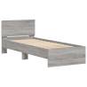 Bed Frame with Headboard & LED Lights - Grey Sonoma 90x200 cm