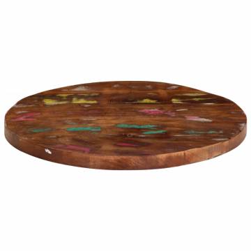 Round Solid Wood Reclaimed Table Top Ø 50x2.5 cm - Hipomarket