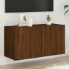 TV Cabinet Wall-mounted Brown Oak 80x30x41 cm Colour brown oak Quantity in Package 1 Width 80 cm 