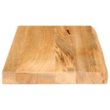 Live Edge Solid Mango Wood Table Top - 40x20x2.5 cm