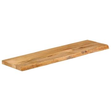 Live Edge Solid Mango Wood Table Top - 140x20x2.5 cm