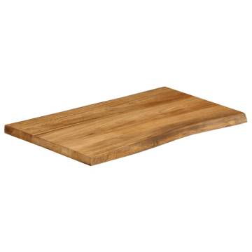 Live Edge Solid Wood Mango Table Top - 90x60 cm