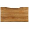 Table Top 110x60x2.5 cm Live Edge Solid Wood Mango Colour mango wood(oak finish) Size 110 x 60 cm Quantity in Package 1 Thickness 25 mm 