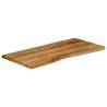 Live Edge Solid Wood Mango Table Top - 110x60 cm | Hipo Market