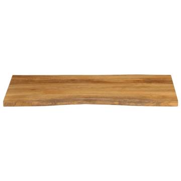 Live Edge Solid Wood Mango Table Top - 110x60 cm | Hipo Market